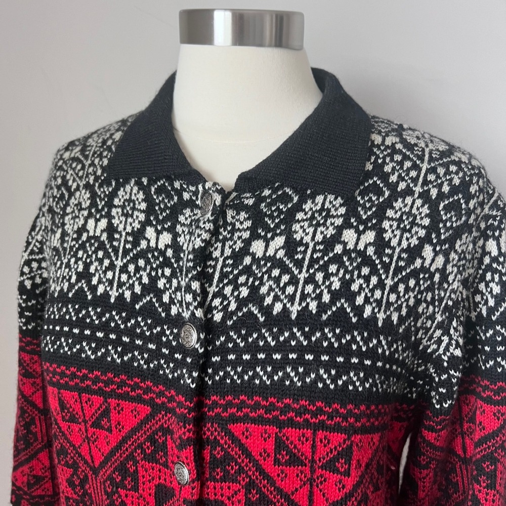 Vintage Pendleton Originals Womens 100% Wool‎ Cardigan Sweater Fair Isle Large - Picture 2 of 12
